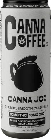 Canna Joe Infused can, 10 mg THC + 10 mg CBD